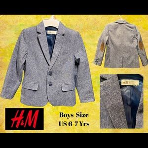 H&M Boys Blue Chambray Blazer/ Jacket